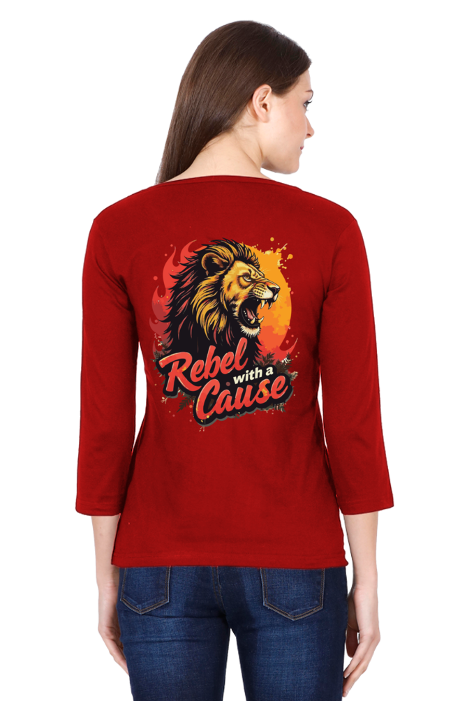 The Ziddi Prints- Rebel with a Cause- Round Neck Full Sleeve T-Shirt