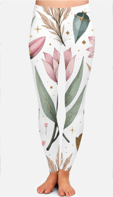 The Ziddi Prints: Shield & Lotus-Gym legging