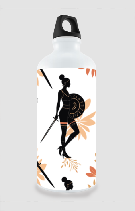 The Ziddi print Unisex Sipper Bottle White 750 ML