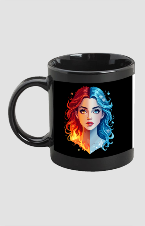 The Ziddi Prints -Cool Woman on Fire -Coffee Mug – Passion in Every Sip