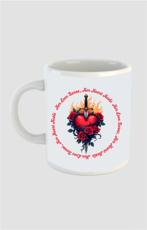 Ziddi Prints - Her Love Burns, Her Heart Heals Coffee Mug