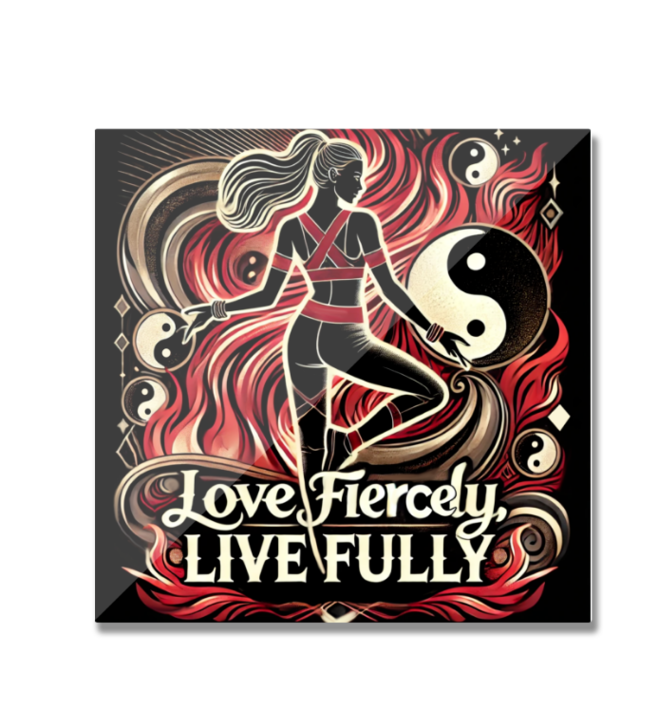 "Ziddi Prints Fridge Magnet – Love Fiercely, Live Fully