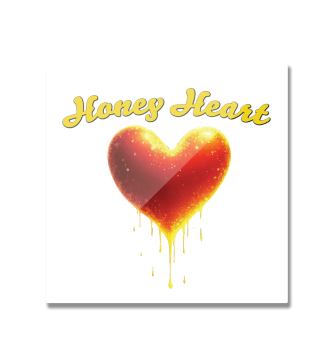 The Ziddi Prints-Honey Heart-Fridge Magnet – Add Sweet Love to Your Home Decor