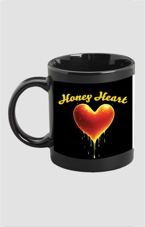 Ziddi Prints-Honey Heart- Coffee Mug – Sip Love in Every Sip