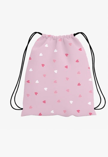 Ziddi Prints Littile Hearts All-Over Printed Drawstring Bag – Passionate Fashion On-the-Go