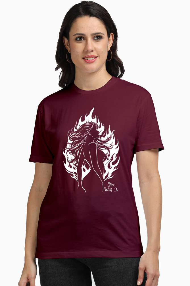 The Ziddi Prints' -Fire Within- Supima Cotton T-Shirt