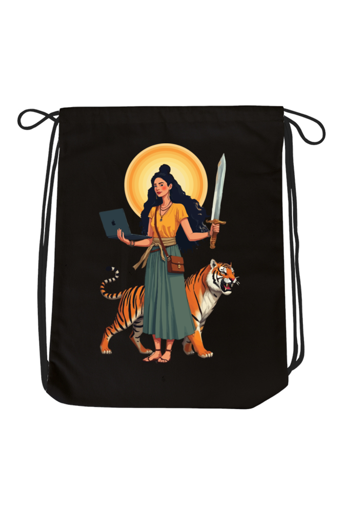 The Ziddi Prints- Modern Woman-Drawstring Bag