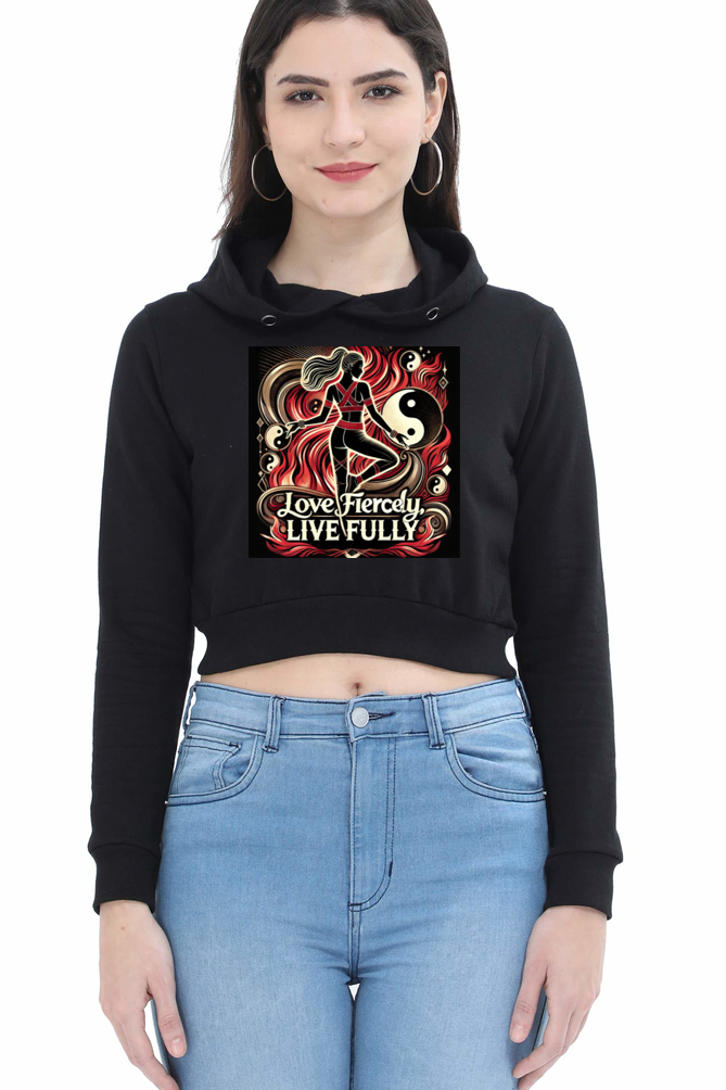 Ziddi Prints Crop Hoodie – Love Fiercely, Live Fully