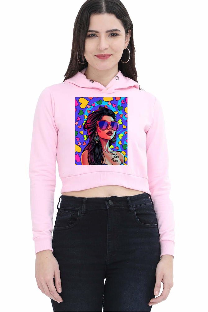 Ziddi Prints – Crop Hoodies: Keep Kaam Se Kaam