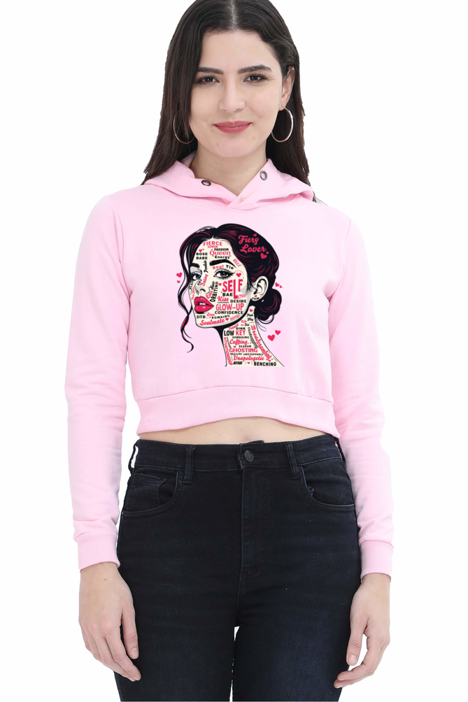 Ziddi Prints – Crop Hoodies: Genz Love Language