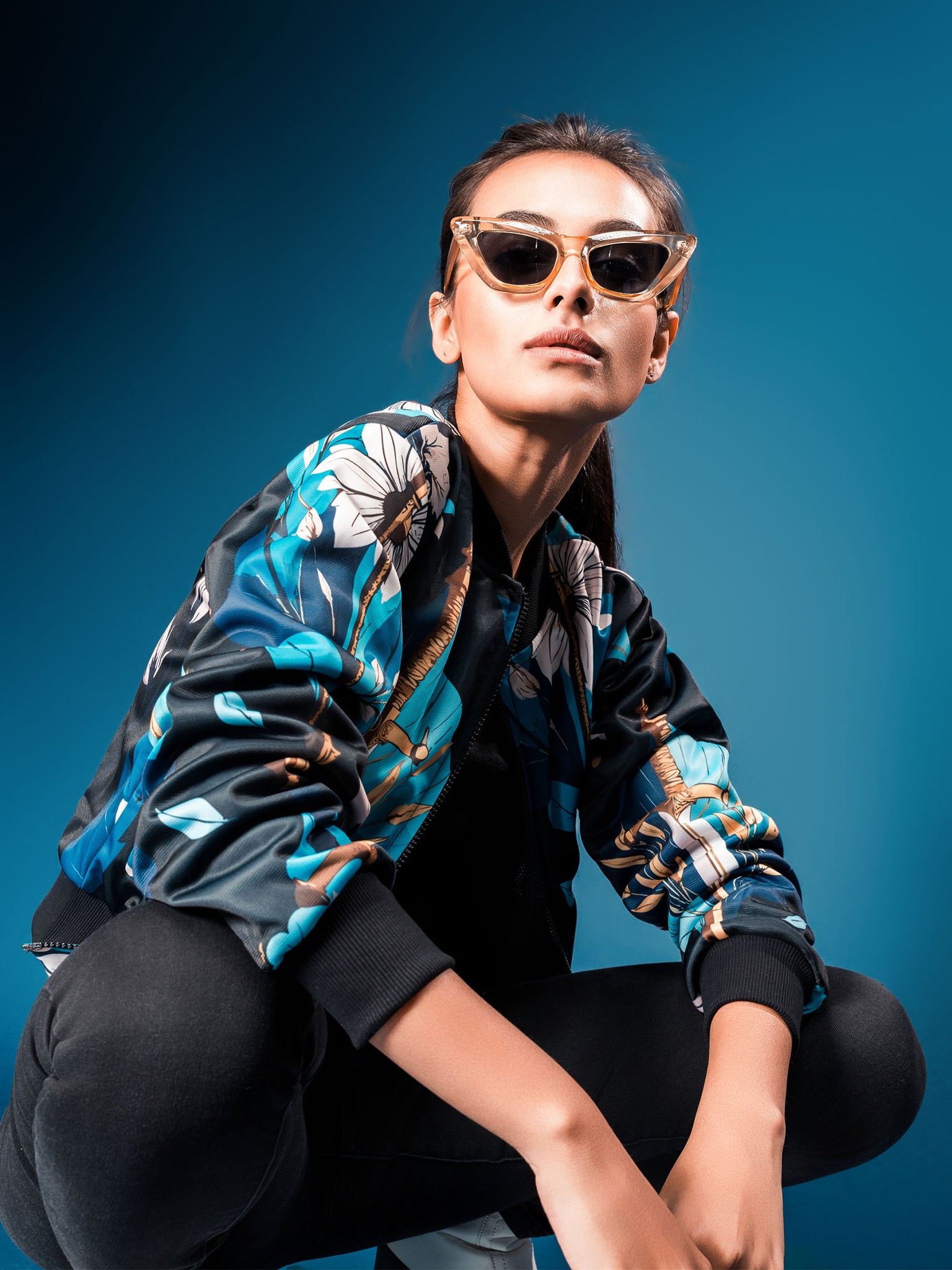 The Ziddi Prints-Sword Pattern- All over print Women's Bomber Jacket