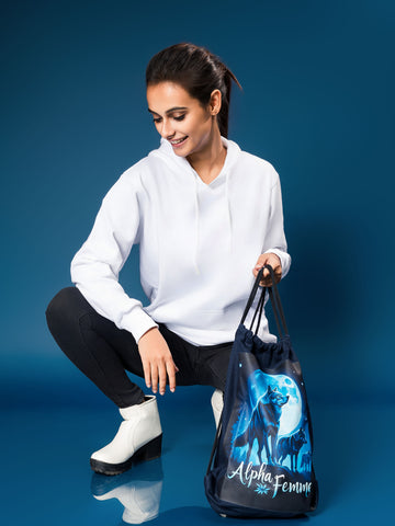 The Ziddi Prints- Alpha Femme- Drawstring Bag