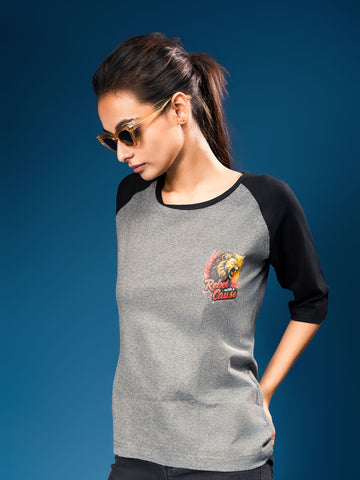 The Ziddi Prints- Rebel With A Cause- Raglan T-Shirt