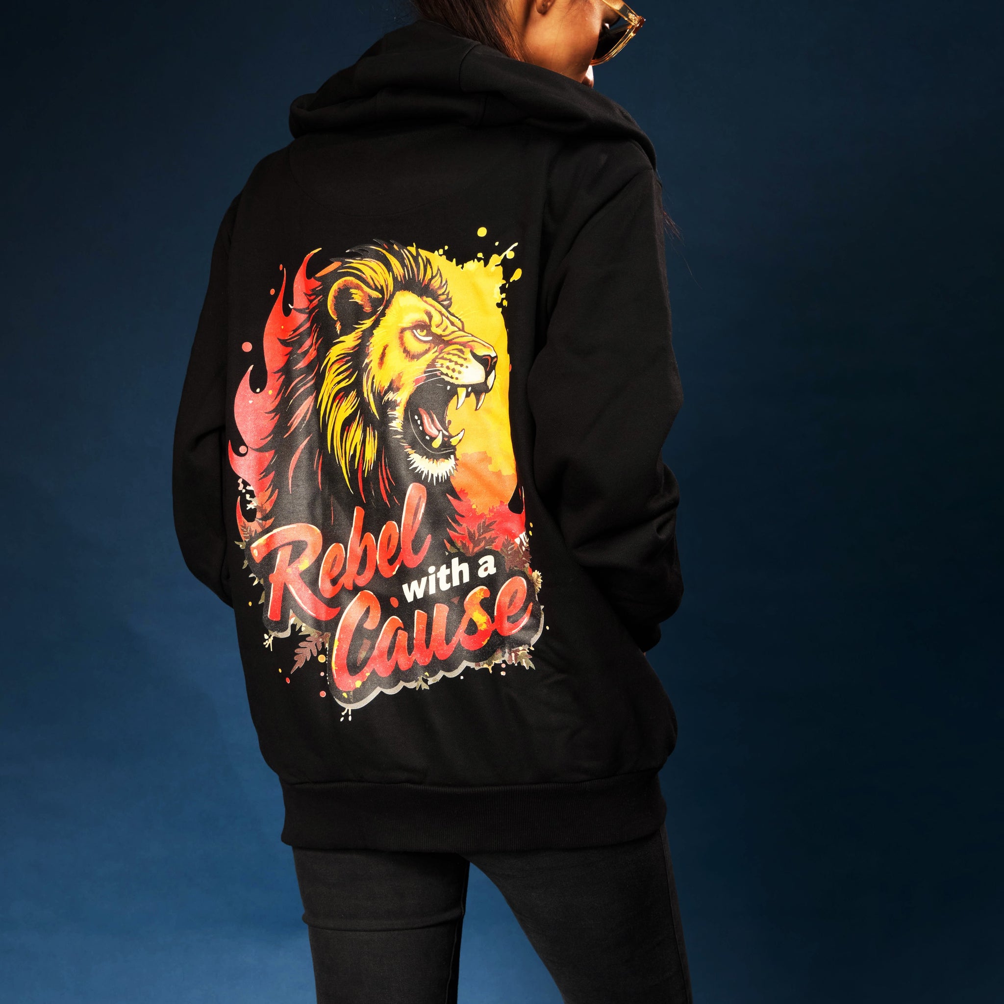 The Ziddi Prints- Rebel with a Cause- OverSize Hooded Sweatshirt