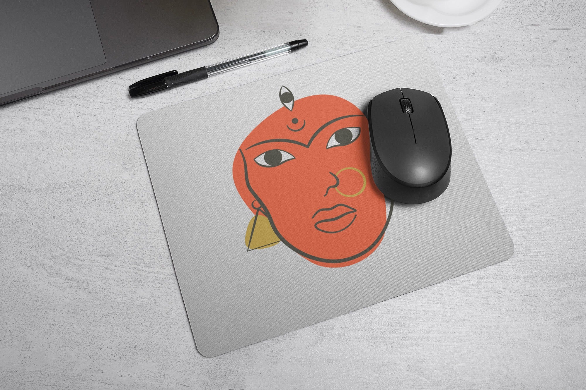 The Ziddi Prints-Durga Ma-Mouse Pad Square