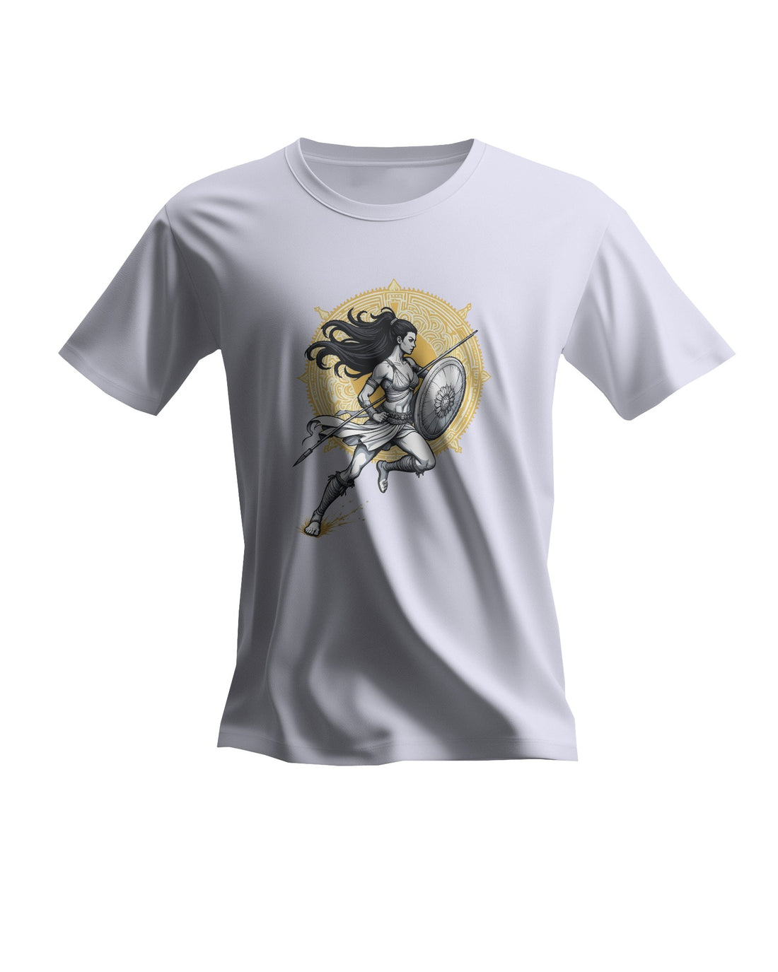 The Ziddi Prints-Warrior Mid Pose-Supima Cotton T-Shirts