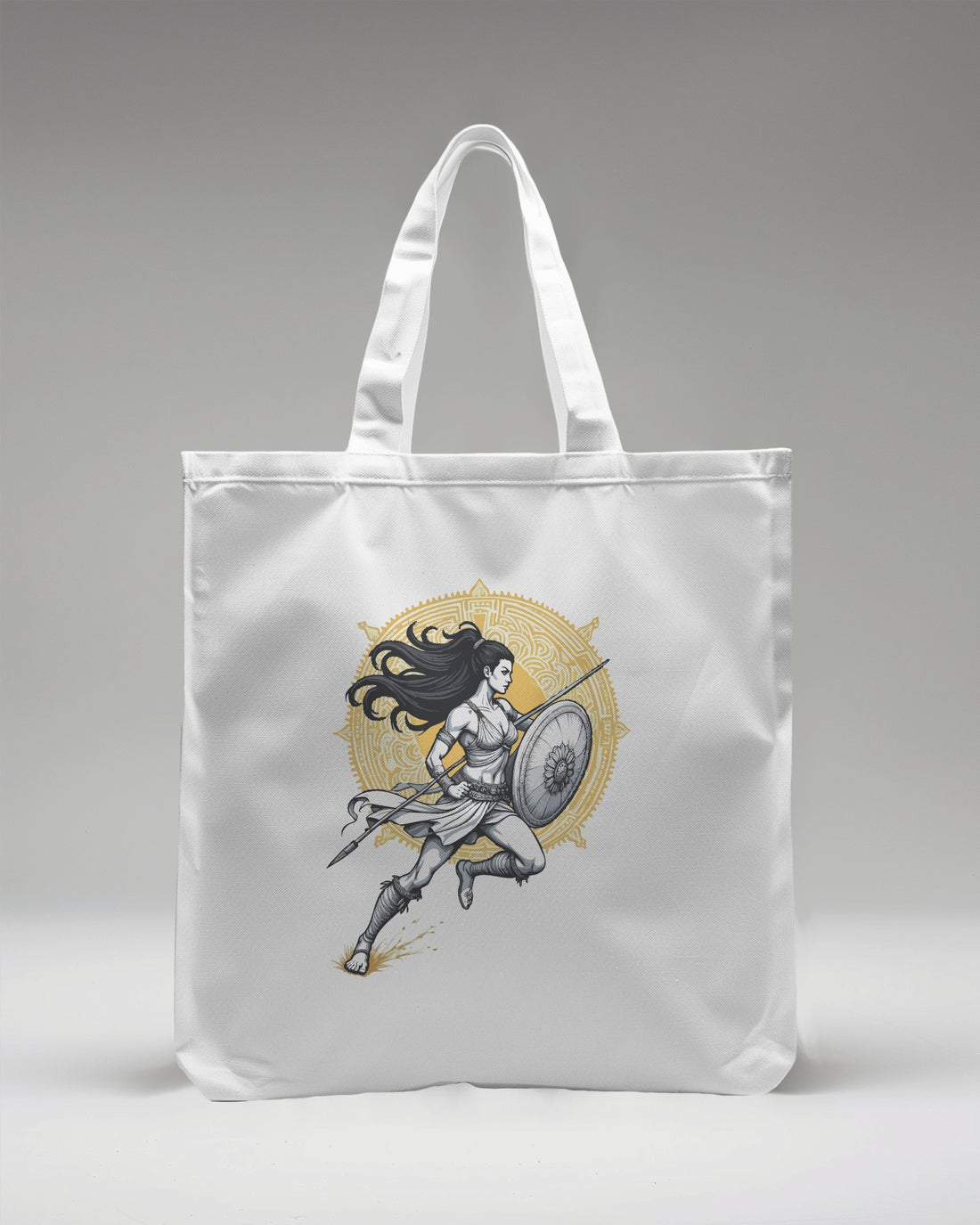 Ziddi Prints-Warrior Mid Pose-Everyday Large Totebag