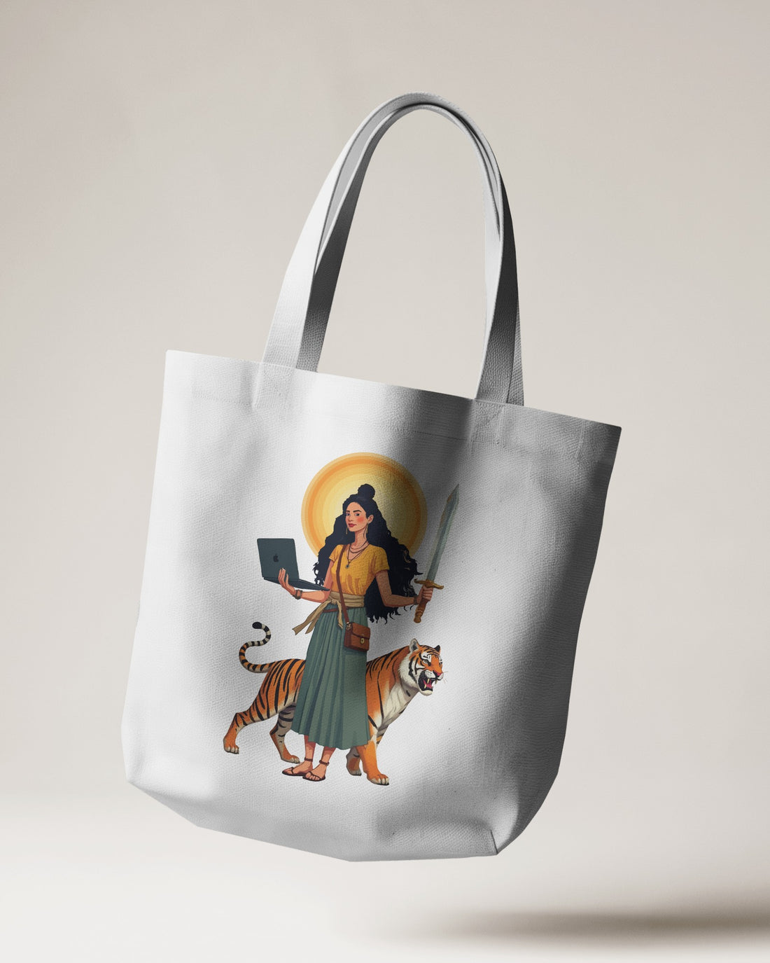 The Ziddi Prints-Modern Woman-Small Tote Bag Non Zipper