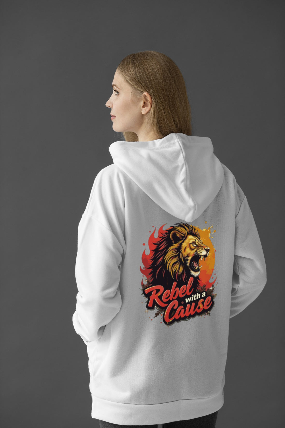 The Ziddi Prints- Rebel with a Cause- OverSize Hooded Sweatshirt