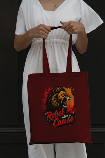 Ziddi Prints- Rebel with a Cause- Small Tote Bag Zipper