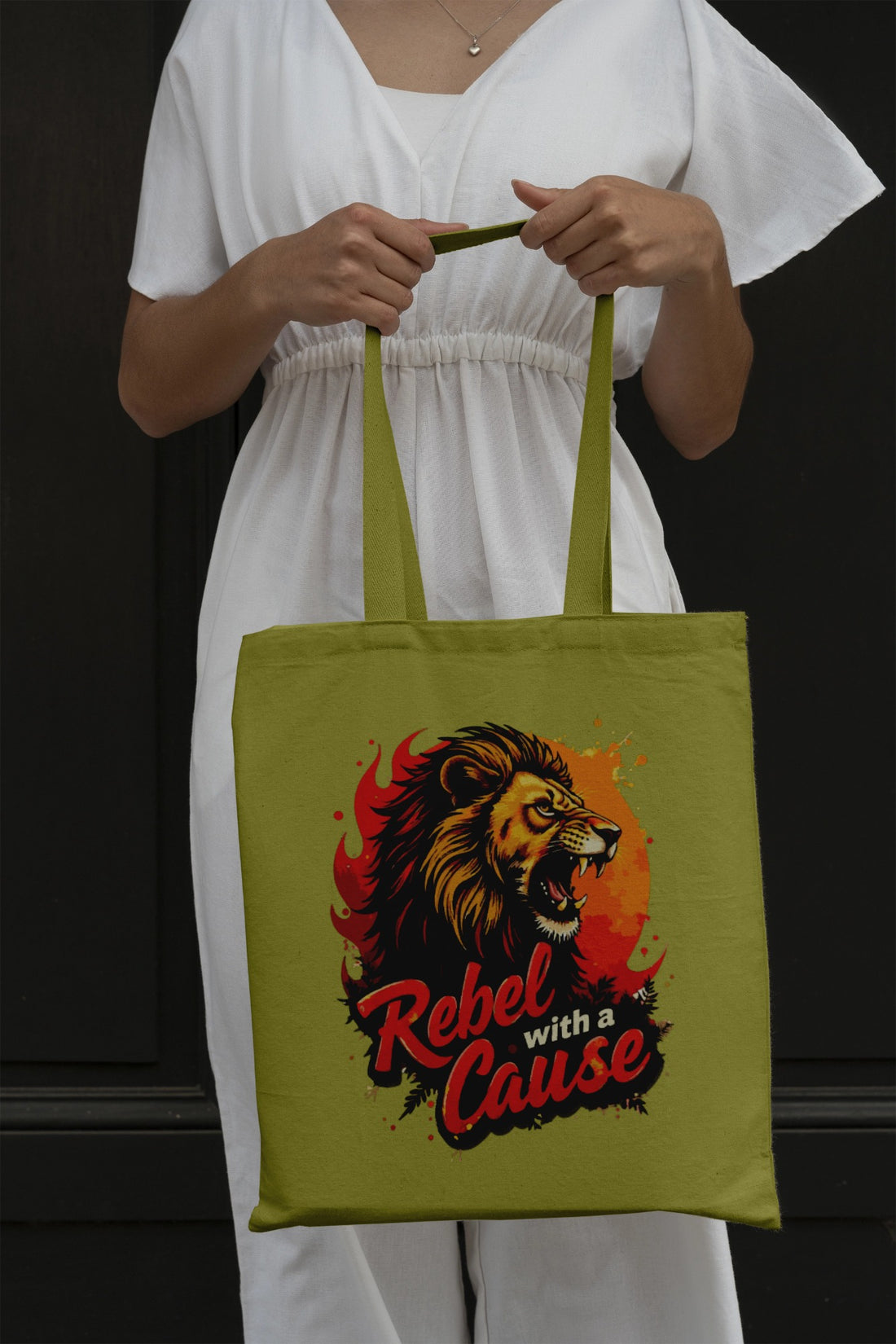 Ziddi Prints- Rebel with a Cause- Small Tote Bag Zipper