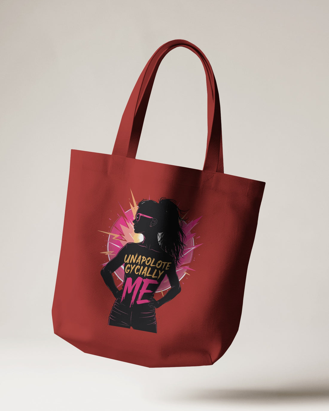 Ziddi Prints- Unapologetically Me- Small Tote Bag Zipper