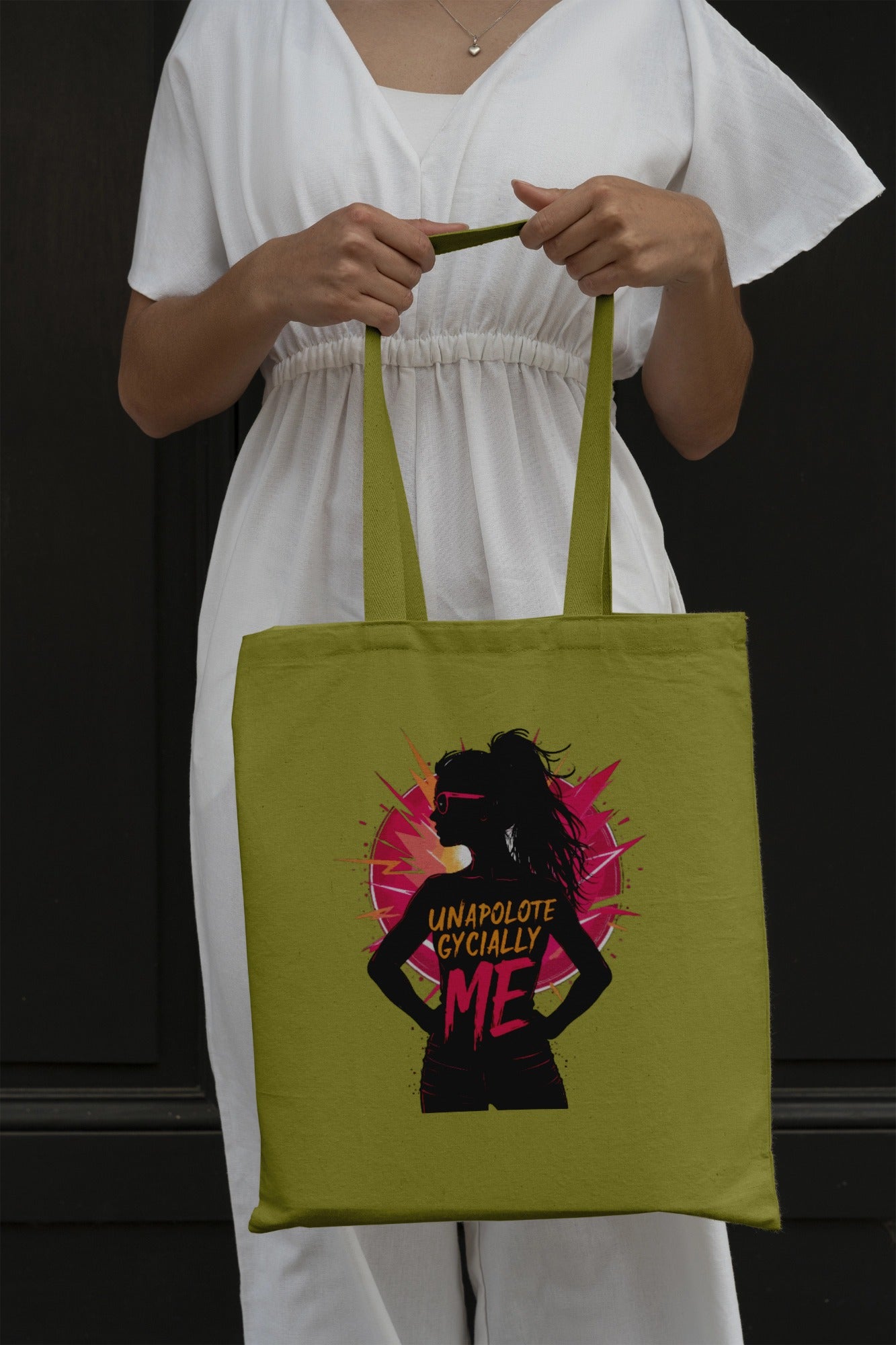 Ziddi Prints- Unapologetically Me- Small Tote Bag Zipper