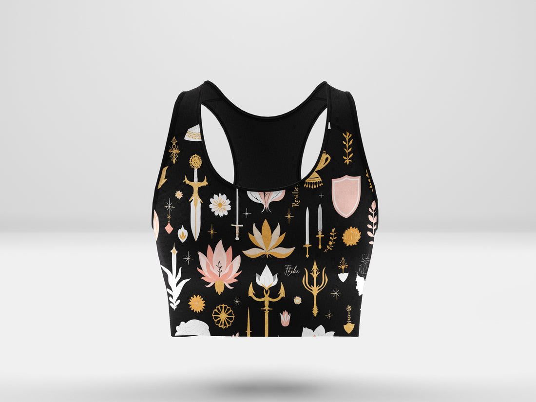 The Ziddi Prints - A Warrior Pattern - Crop Tank Top