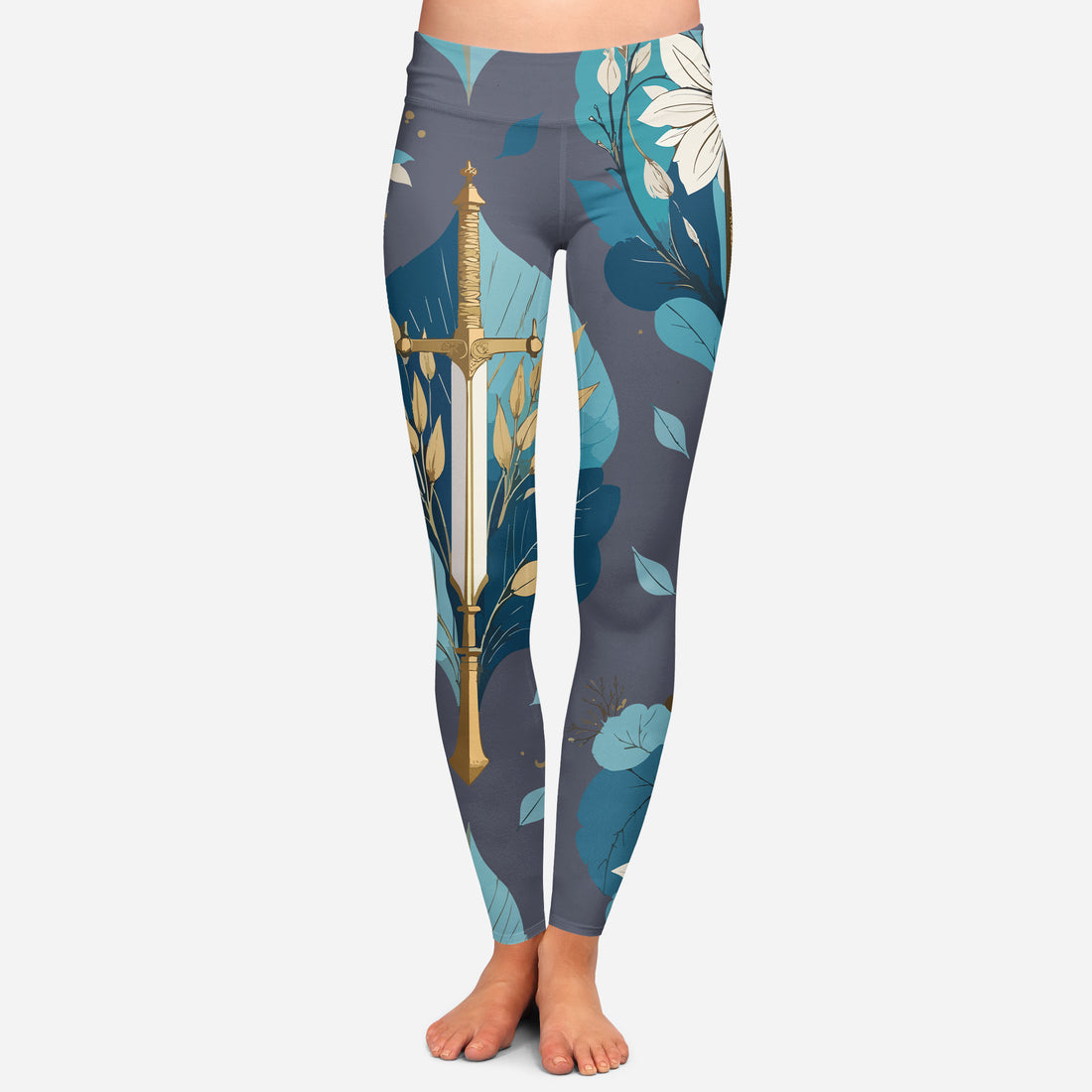 The Ziddi Prints-Sword Pattern- Leggings