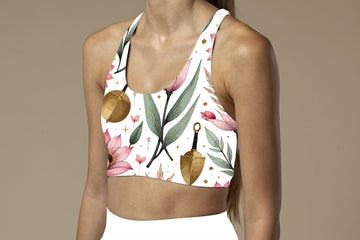 The Ziddi PrintS - A Warrior with Flower Pattern - All over print Sports Bra