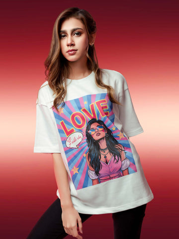 Ziddi Prints – Overized T-Shirts: Uff! Ye Ziddi Ishq