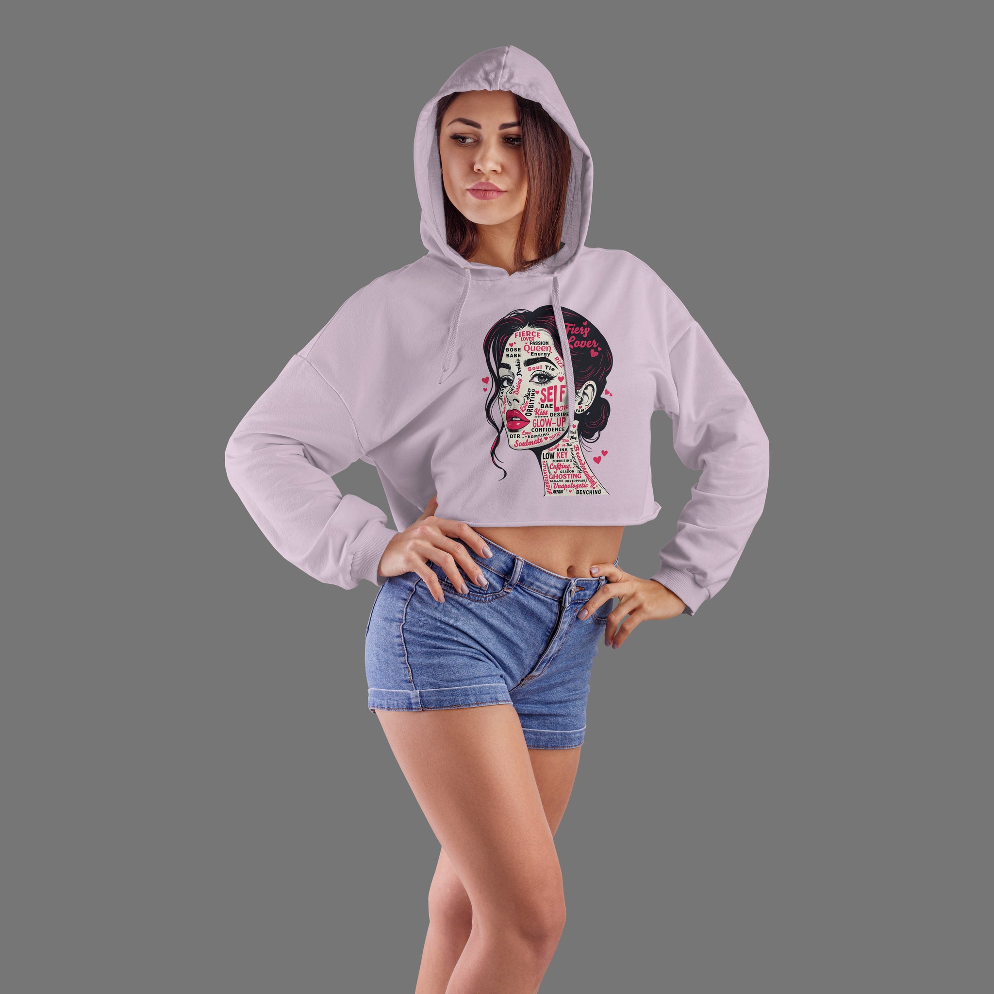 Ziddi Prints – Crop Hoodies: Genz Love Language