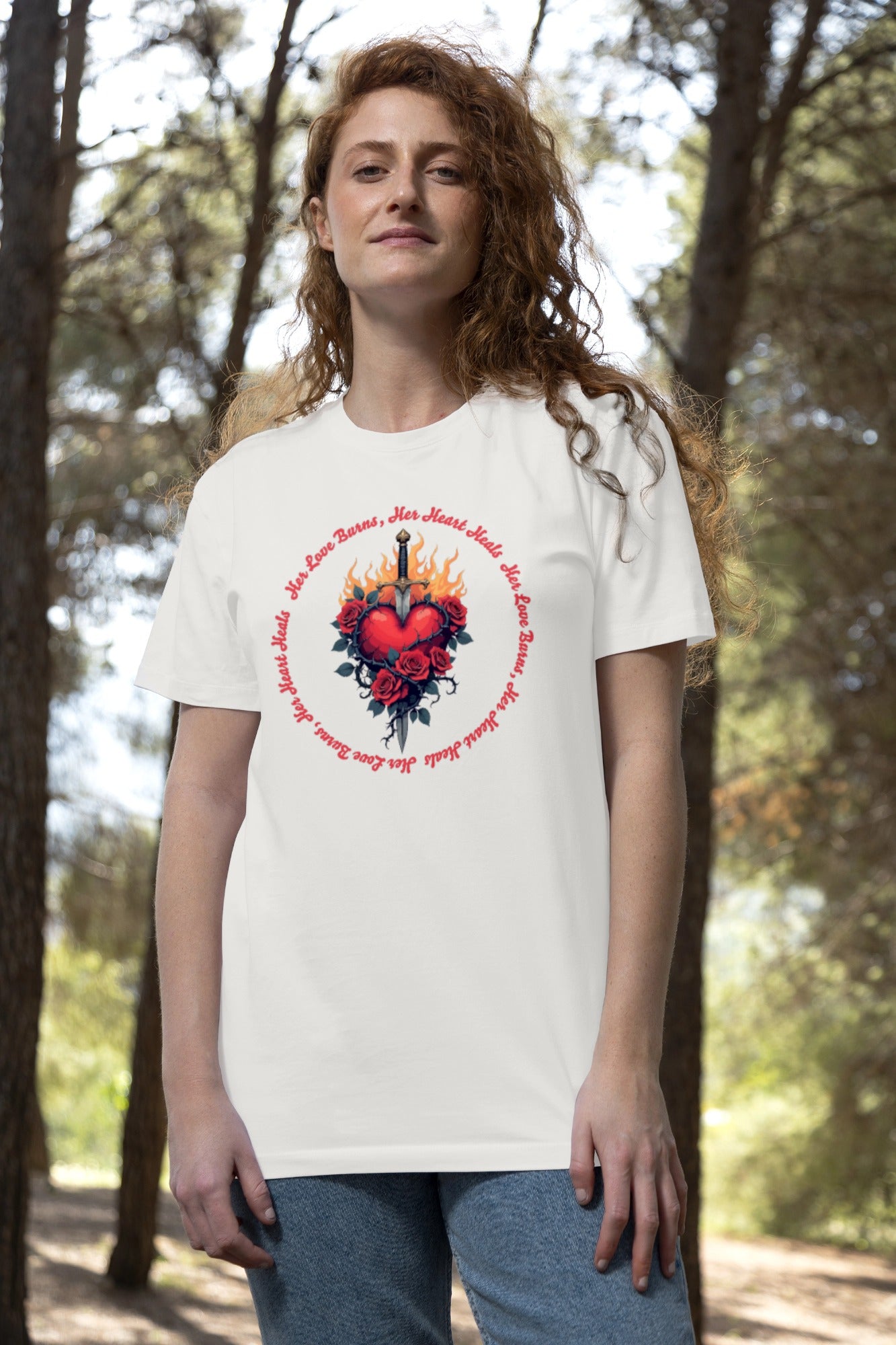 Ziddi Prints - Her Love Burns, Her Heart Heals Supima T-Shirt