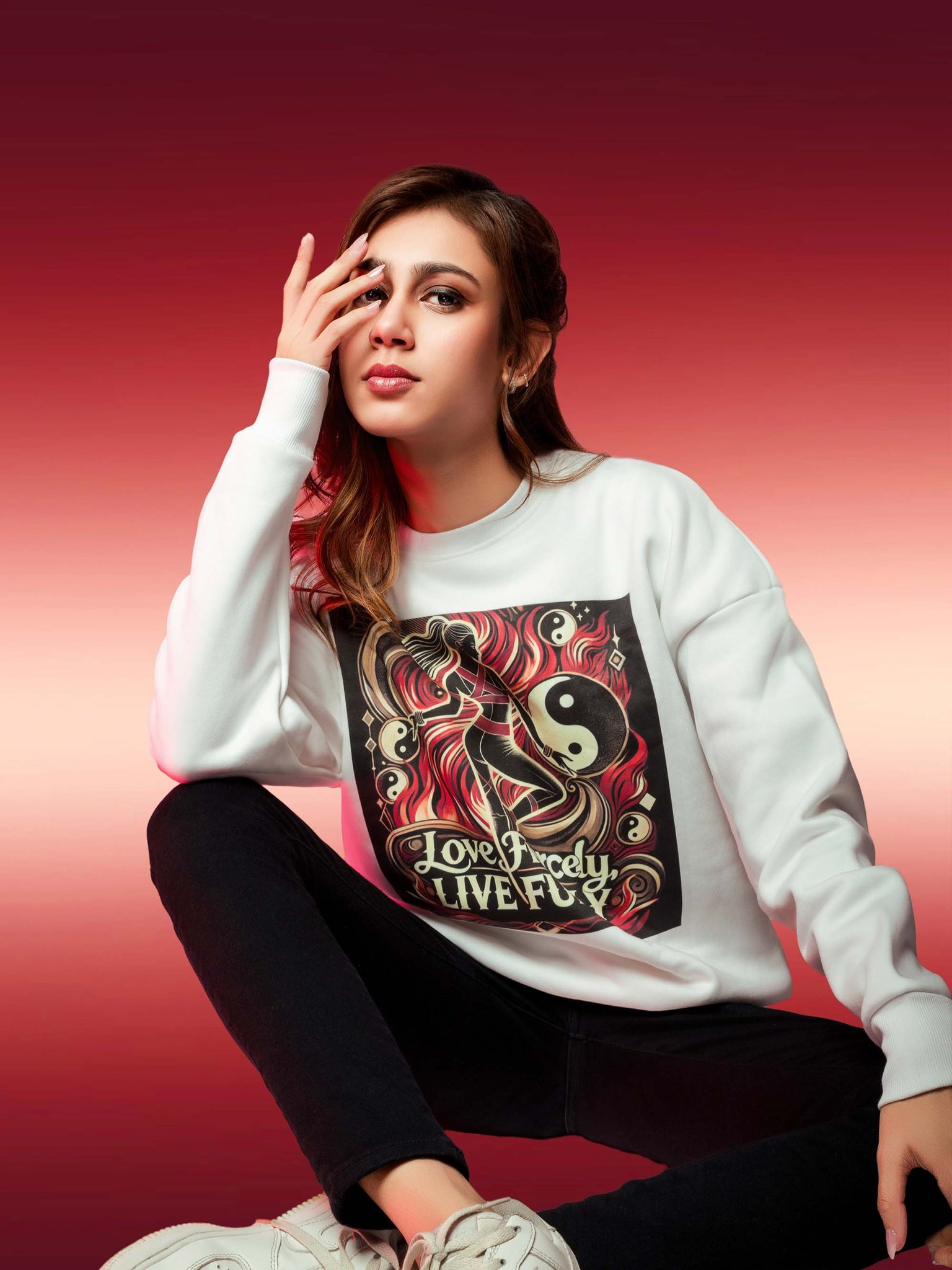 Ziddi Prints Sweatshirt – Love Fiercely, Live Fully