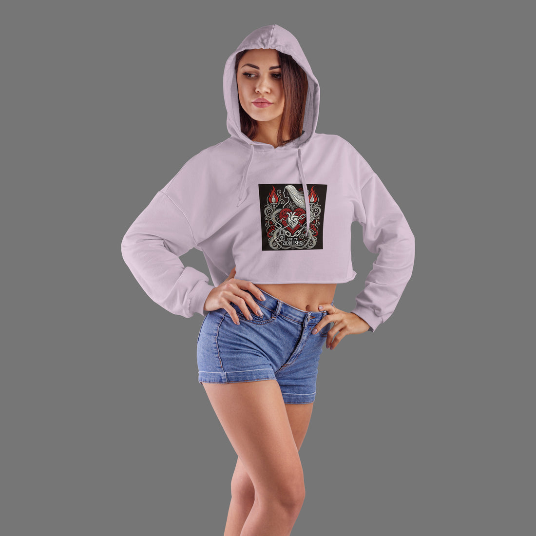 Ziddi Prints Crop Hoodie – Ye Ziddi Ishq