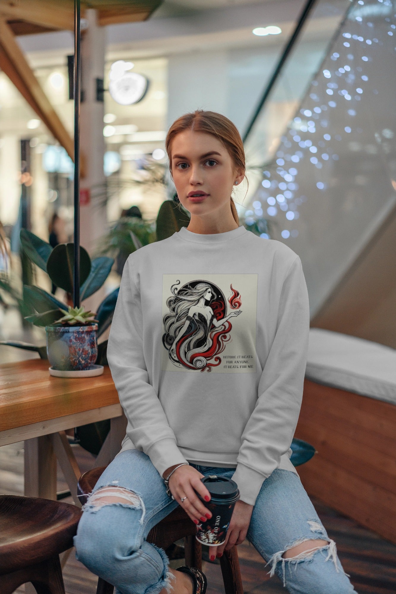 Ziddi Prints Oversized Sweatshirt – Self Love is True Love