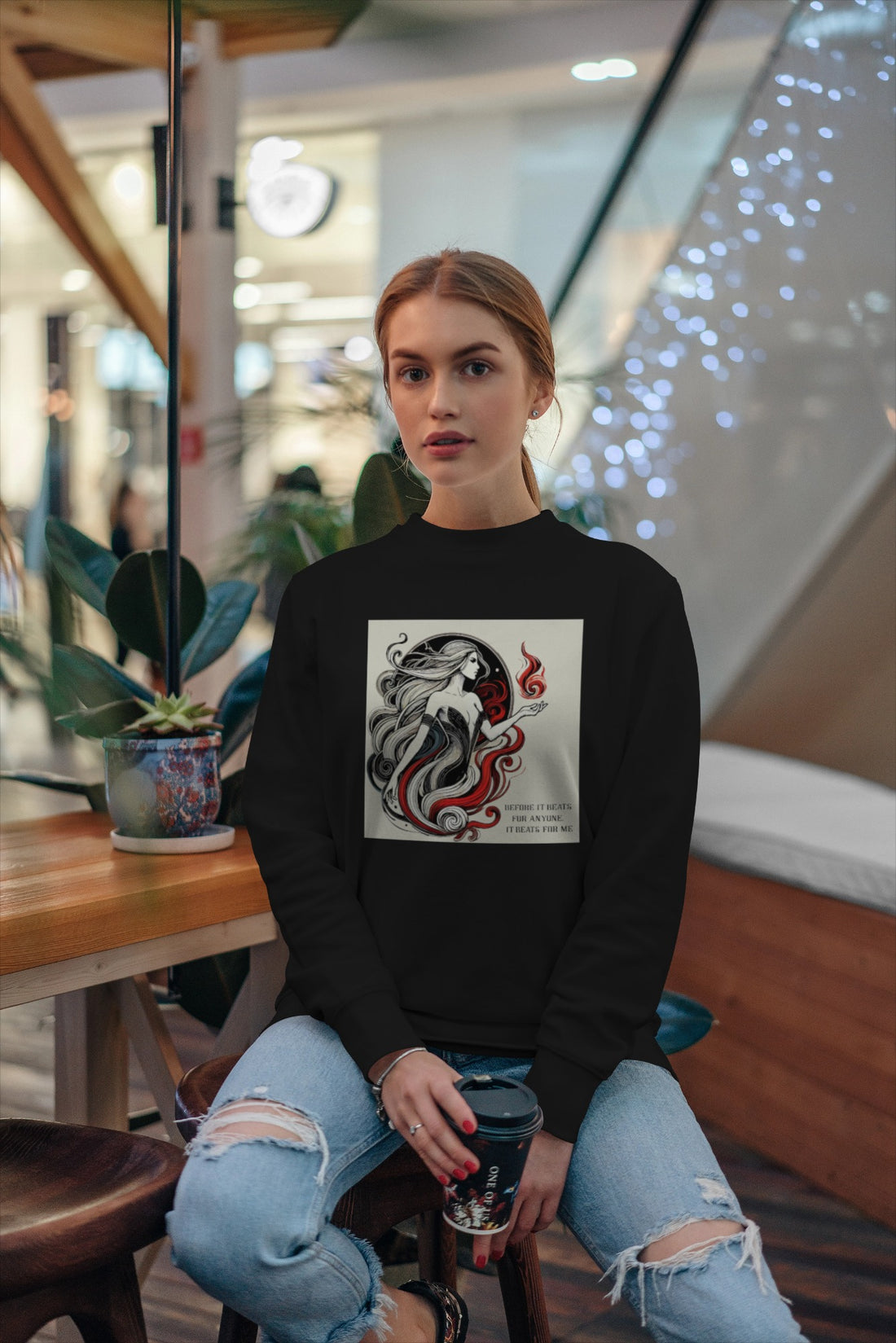 Ziddi Prints Oversized Sweatshirt – Self Love is True Love