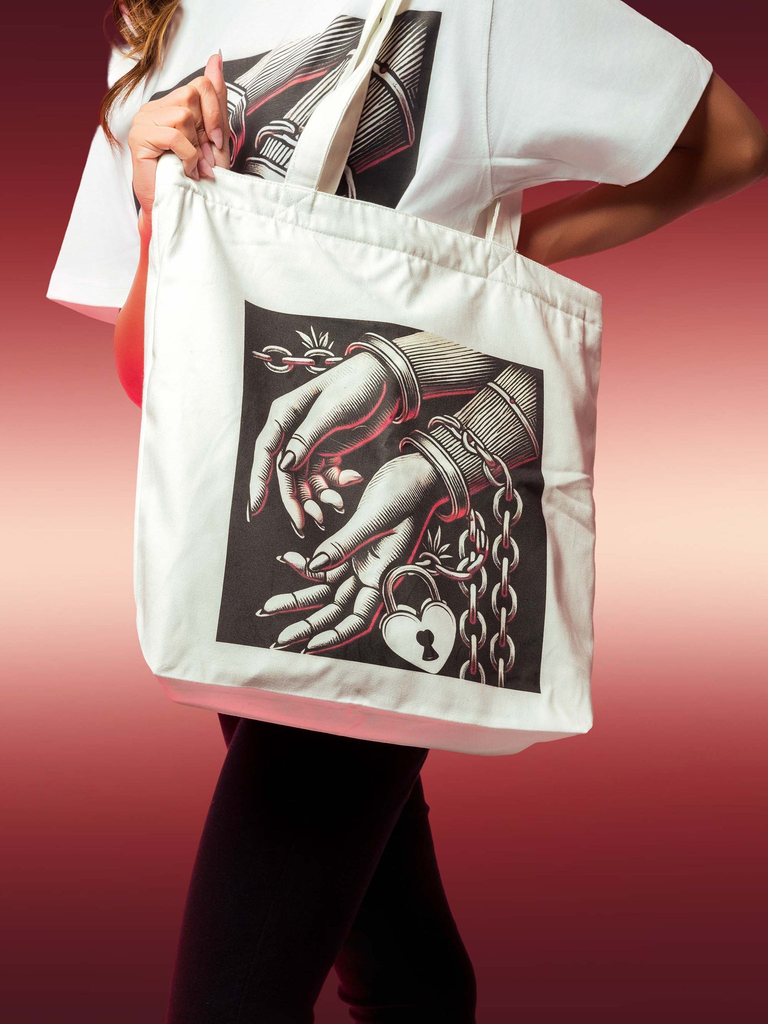 Ziddi Prints - Nerves of Steel Cotton Canvas - Everyday Large Tote Bag