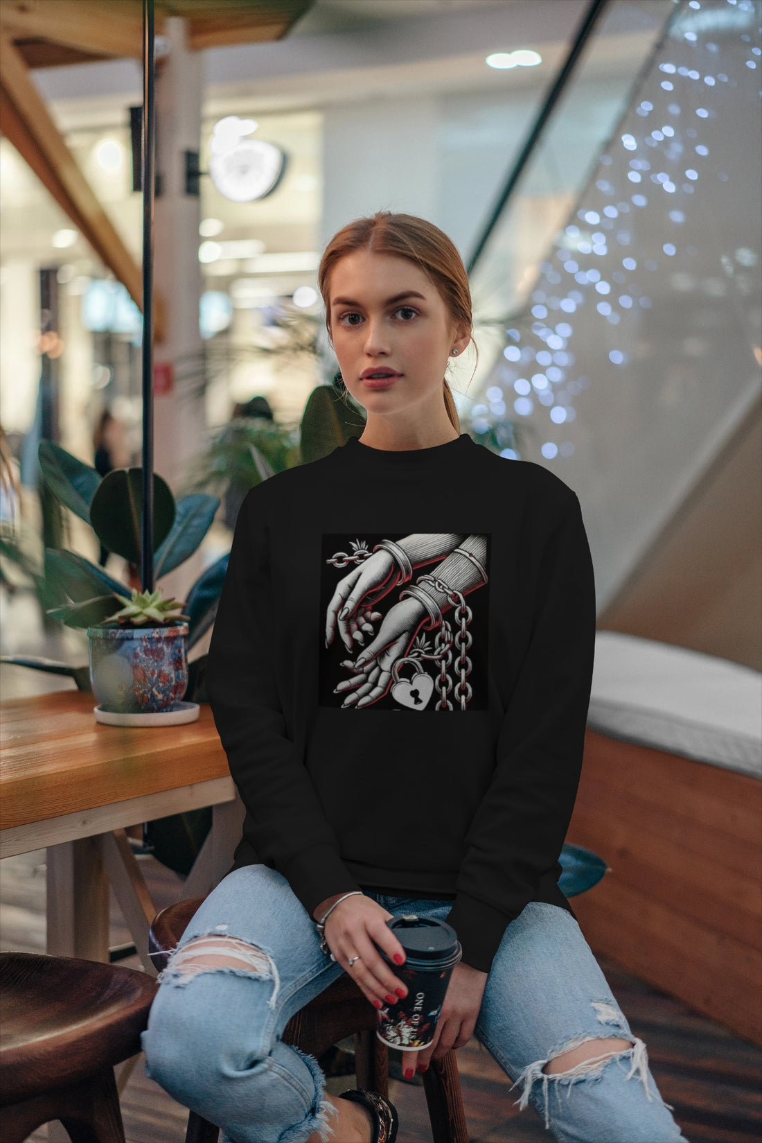 Ziddi Prints - Nerves of Steel Oversized Sweatshirt