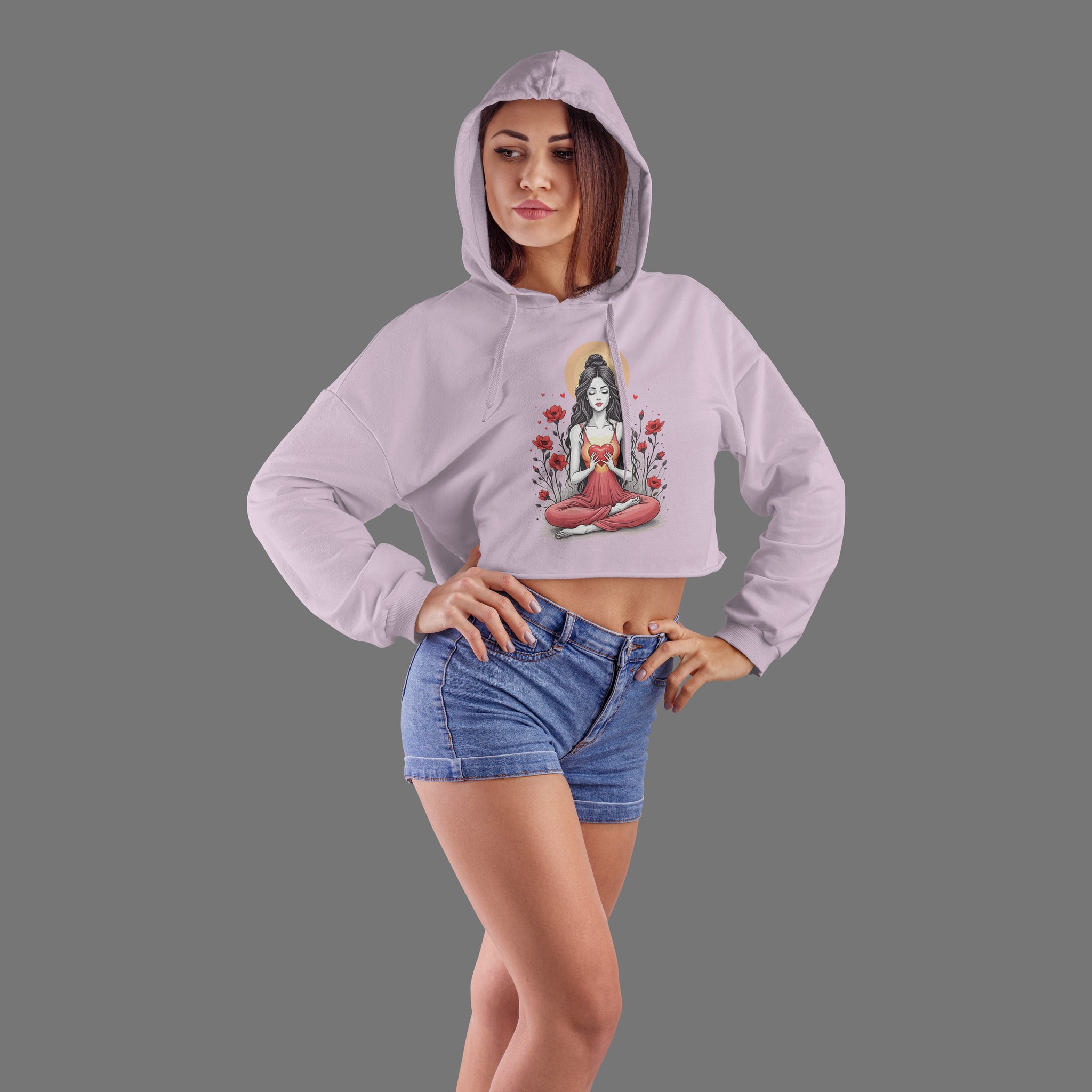 The Ziddi Prints- Pure Love- Crop Hoodie – Spread the Love in Cozy Style