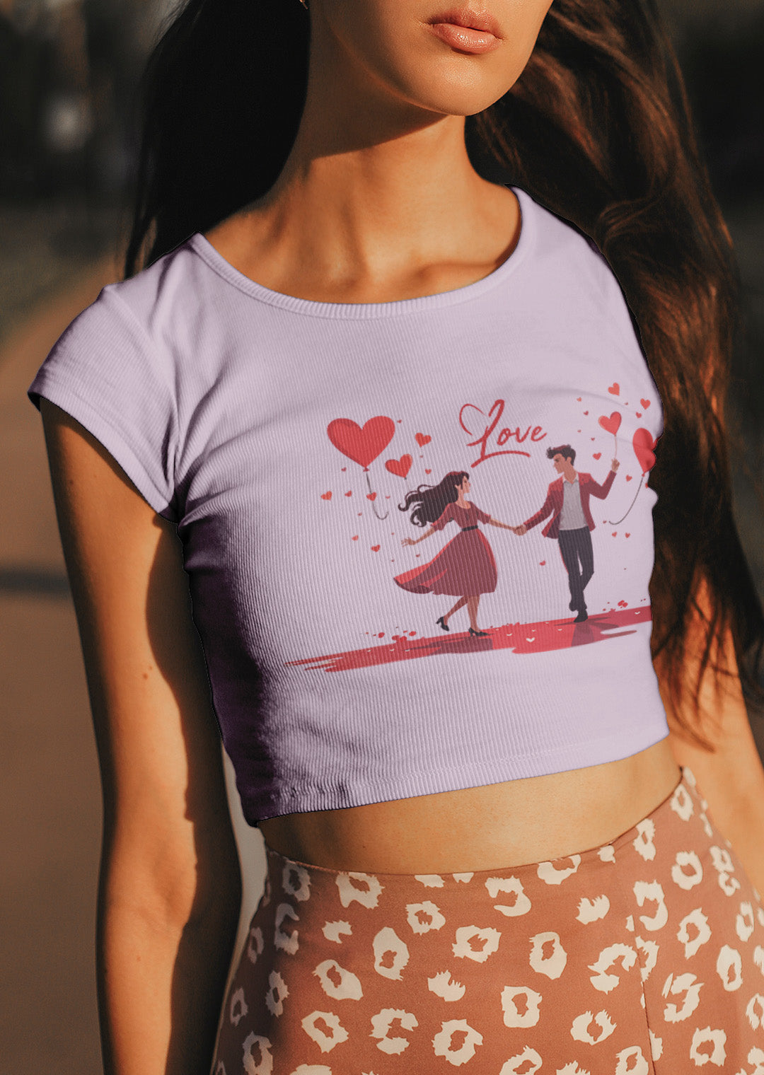 Ziddi Prints Crop Top – Love Couple