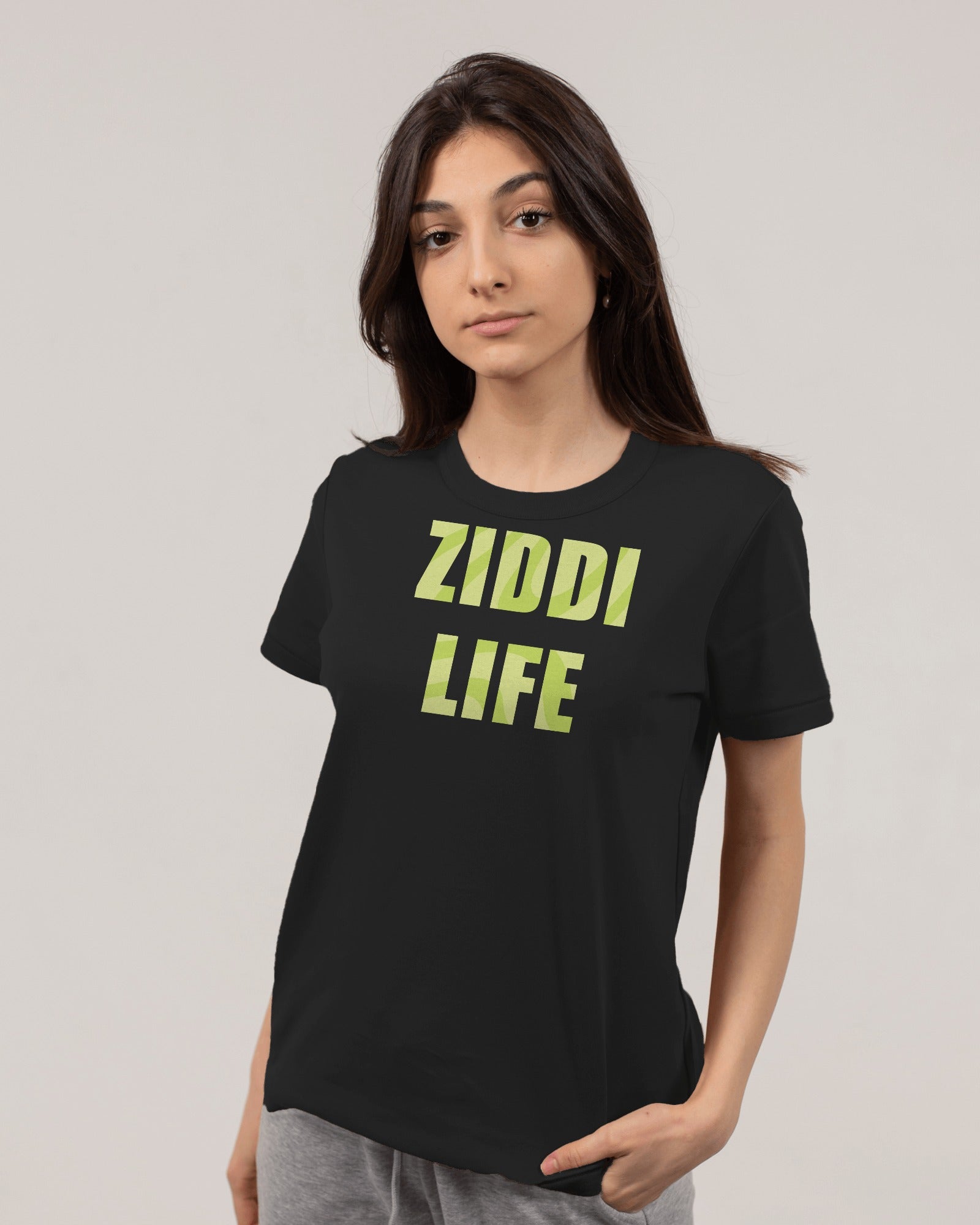 Ziddi Prints -"Ziddi Life"- Supima Cotton T-Shirt – Wear Confidence, Live Boldly